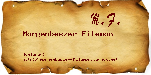 Morgenbeszer Filemon névjegykártya